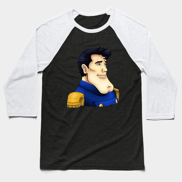 Captain Sternn Baseball T-Shirt by ChePanArt